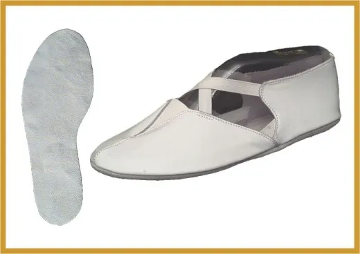 IWA 80 Gymnastikschuhe Leder Modell 80 weiss und schwarz