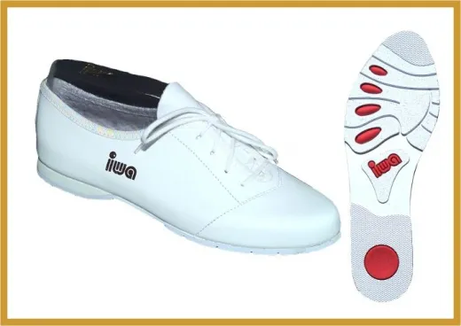 IWA 815 Jazztanzschuhe Gymnastikschuhe Leder Modell 815 weiss und schwarz